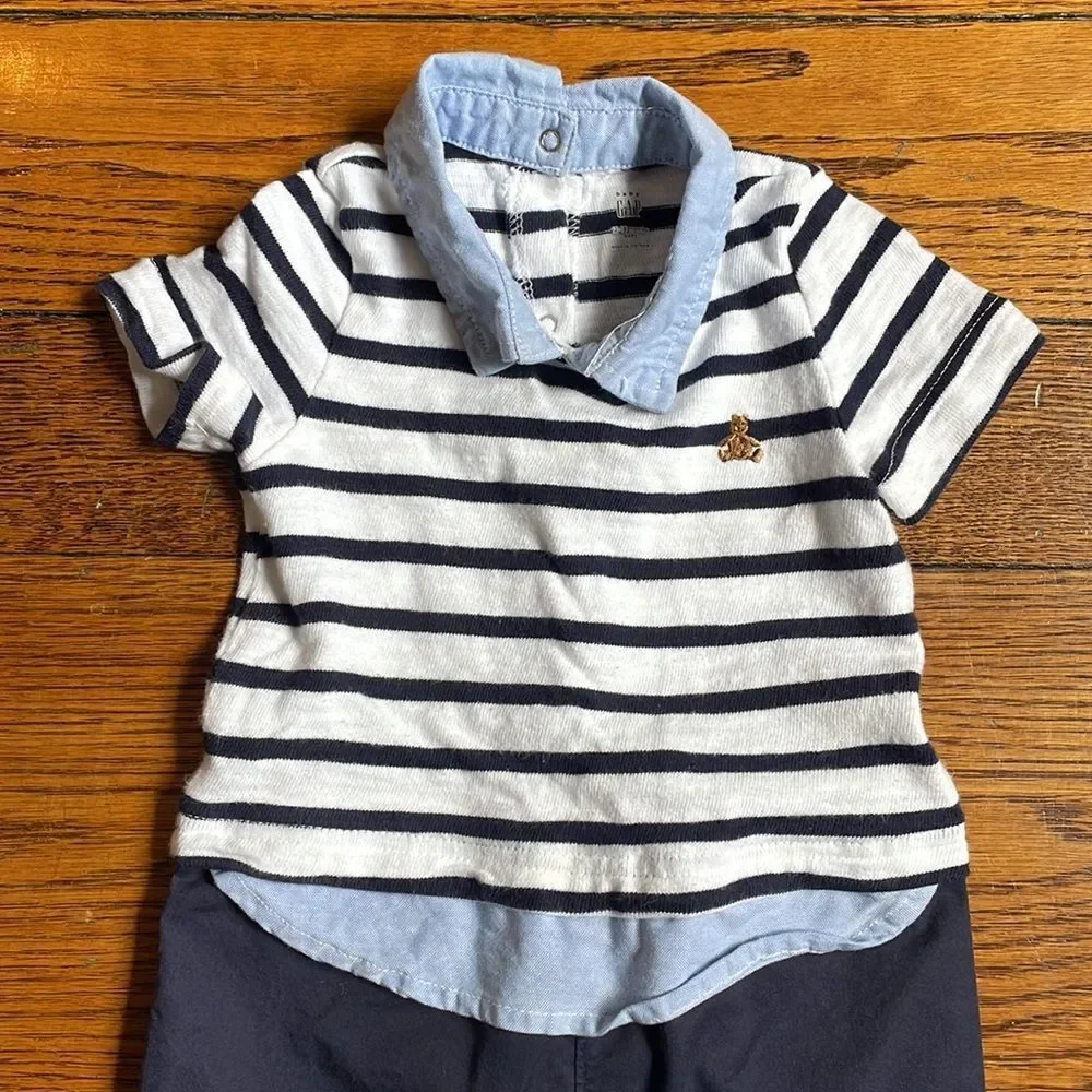Baby Gap Striped Polo Onesie